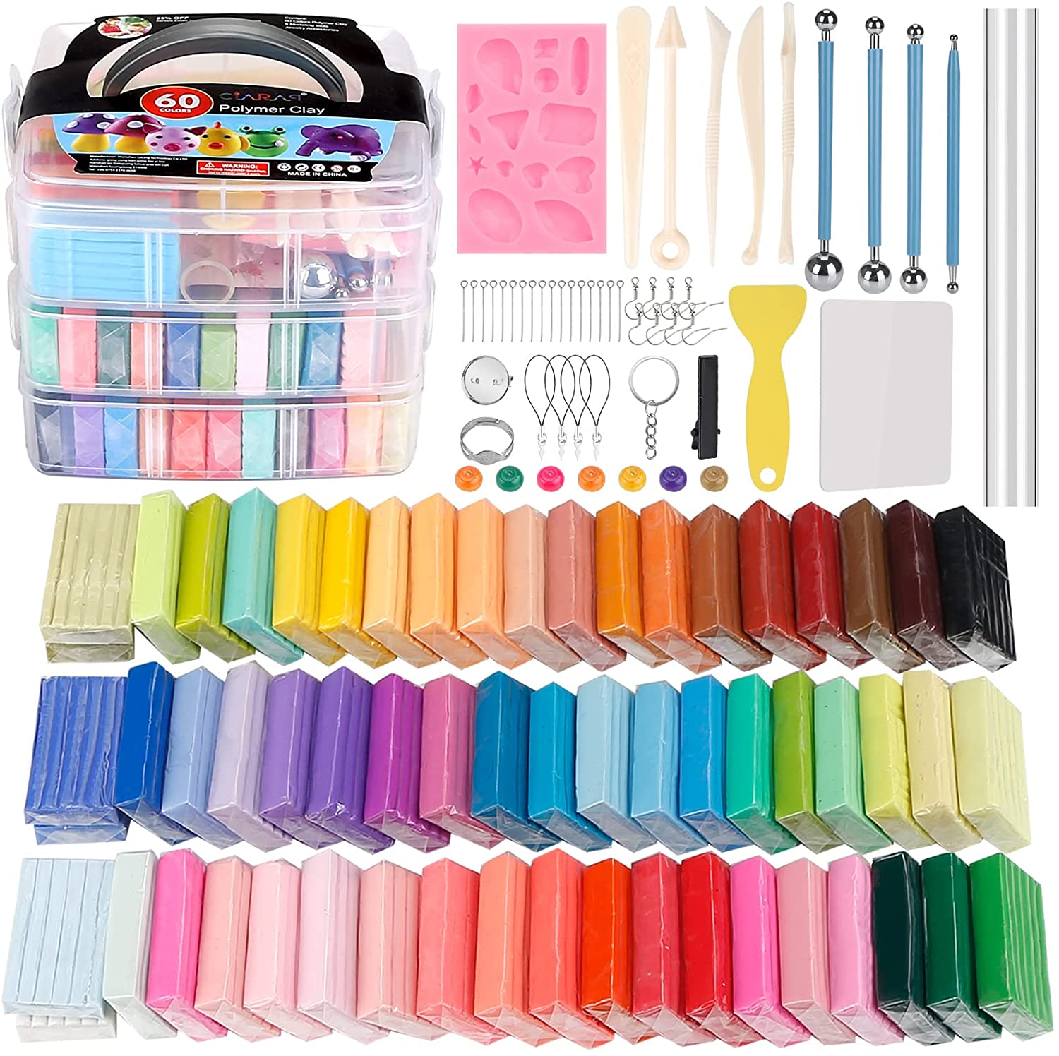 24 Colors Oven Bake Clay DIY Molding Clay with Sculpting Tools