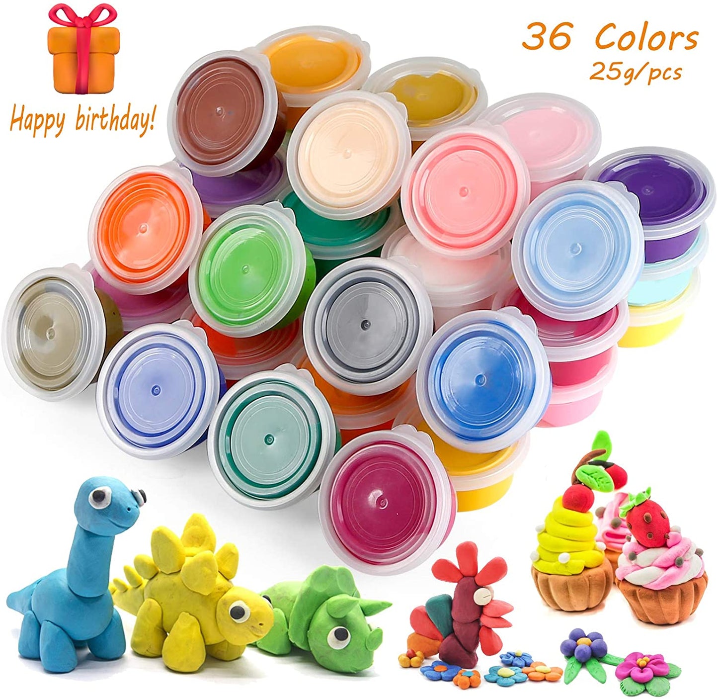 24 Colors 36 Colors Colorful Air Dry Clay Bulk Ultra Light - Temu