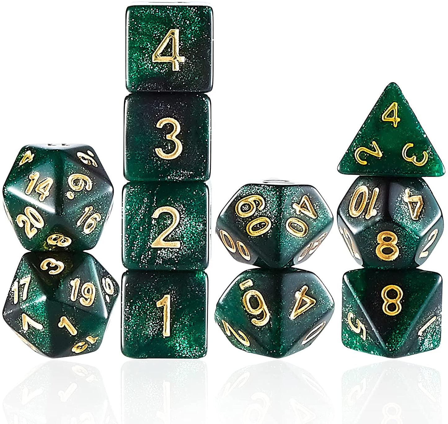 CiaraQ DND Dice Sets - 2 X 11 Polyhedral Dice (22pcs) for Dungeons and Dragons, Role Playing Table Game