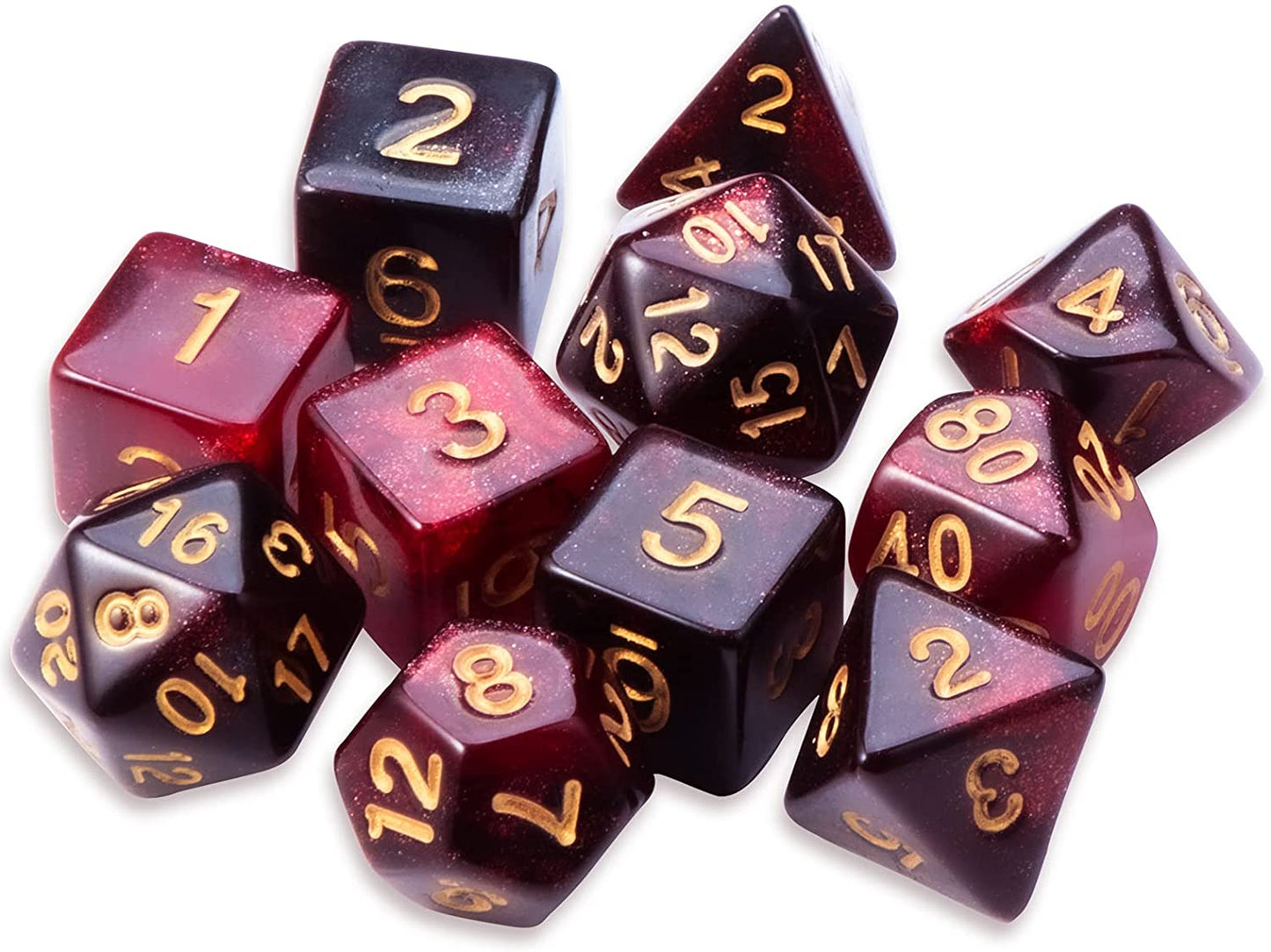 CiaraQ DND Dice Sets - 2 X 11 Polyhedral Dice (22pcs) for Dungeons and Dragons, Role Playing Table Game