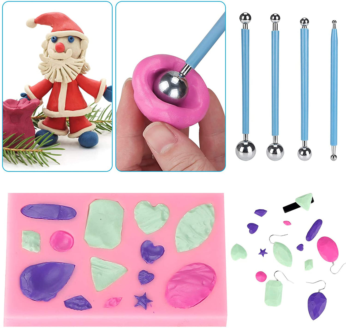 Polymer Clay Kits Oven Baked Modeling Clay Children's Hand-made Commonly  Used Sculpting Clay 19 Kinds of Sculpting Tools Non-toxic 