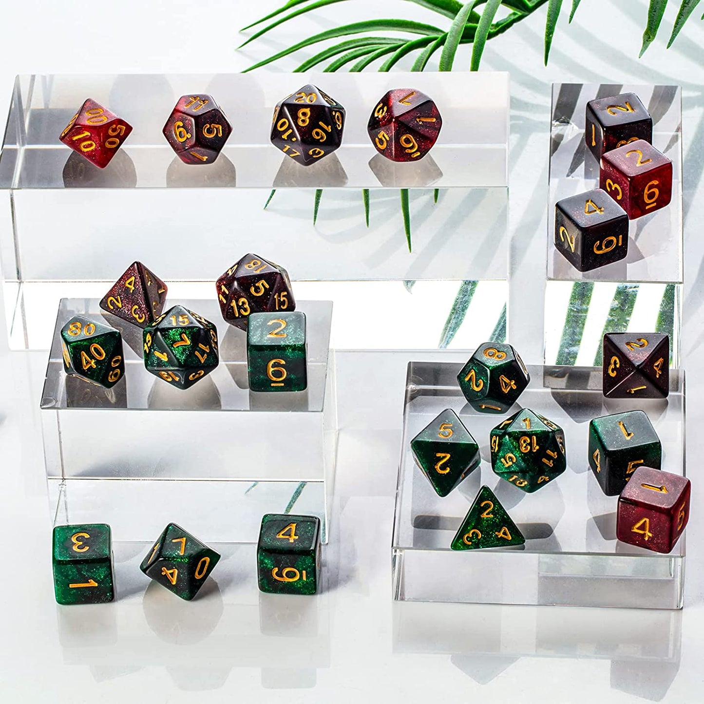 CiaraQ DND Dice Sets - 2 X 11 Polyhedral Dice (22pcs) for Dungeons and Dragons, Role Playing Table Game